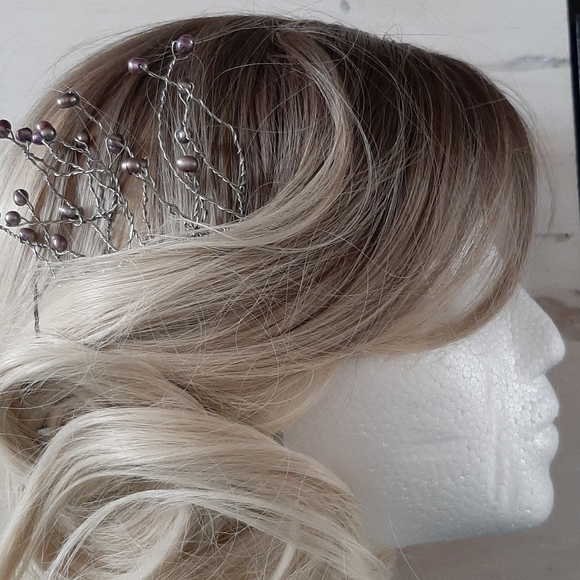 Handmade fresh water pearl hairpin - Picture 3 of 3